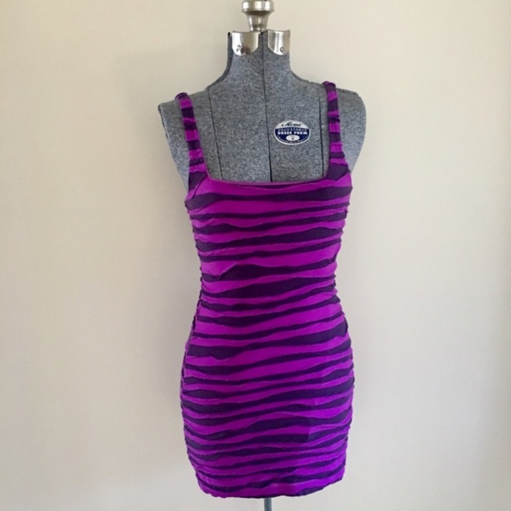 Free People purple striped tank dress. Cotton/poly